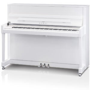 Kawai K200 White Polish with Silver Fittings Upright Piano