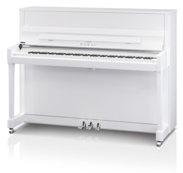 Kawai K200 White Polish with Silver Fittings Upright Piano