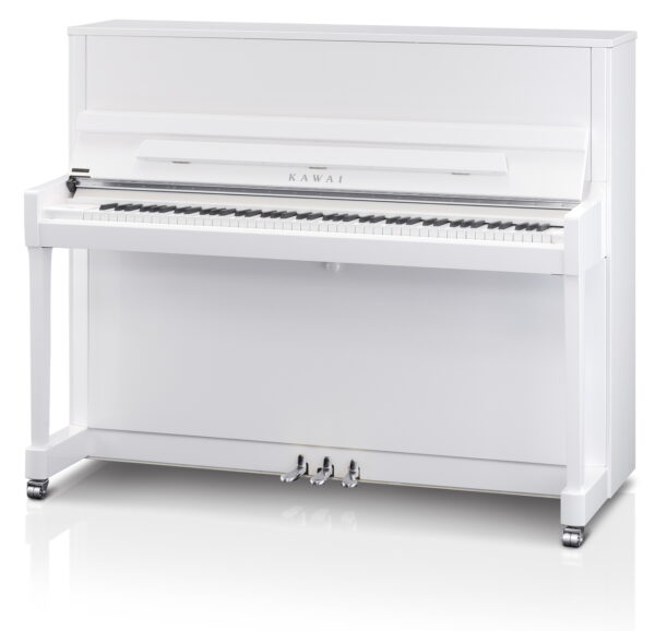 Kawai K300 White Polish with Silver Finishings Upright Piano