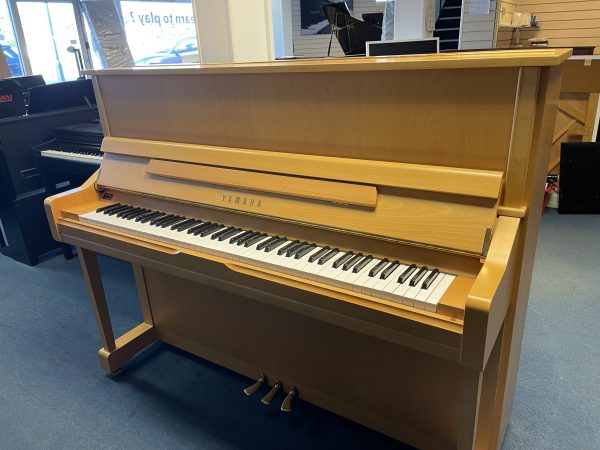 PRE-OWNED YAMAHA U1N SATIN NATURAL CHERRY UPRIGHT PIANO